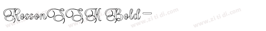 RossonSSK Bold字体转换